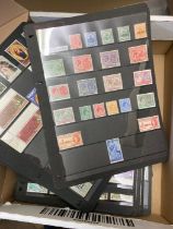 STAMPS : BRITISH COMMONWEALTH, box with approx 100
