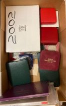 COINS : Box of mixed UK Coin Sets, Silver Proofs e