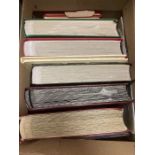 Mixed box of stock books and albums, All World