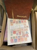 STAMPS : Mixed box of albums and stock books, incl