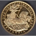 COINS : 1997 £100 Gold Britannia Proof coin in dis