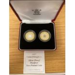 COINS : 1997 £2 Silver proof two coin set (Piedfor