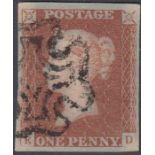 STAMPS GREAT BRITAIN 1841 1d Red Plate 27 (ED) Sg