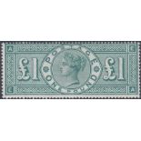 STAMPS GRAT BRITAIN 1891 £1 Green. A superb lightl