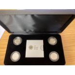 COINS : 2010-11 £1 Piedfort silver proof set of fo