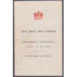 1890 Postage Jubilee Celebration program, Guildhal