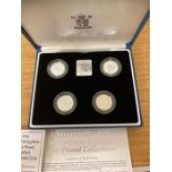 COINS : 1997 £1 coin silver boxed proof set of fou