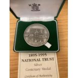 1995 National Trust Centenary Medal in toned Silve