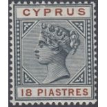 STAMPS CYPRUS 1894-96 18pi Greyish Slate & Brown.