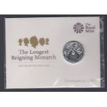 COINS : 2015 £20 Silver coin celebrating the Longe