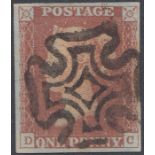 STAMPS GREAT BRITAIN1841 1d Red Plate 8 DC. A supe