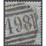 STAMPS Great Britain : 1880 2 1/2d plate 18 used example with INVERTED Wmk SG 142wi