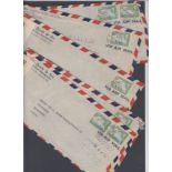 STAMPS : postal History, Bermuda, commercial covers, airmails from Hamilton Bermuda to Wisconsin USA