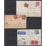 STAMPS : Great Britain postage dues on cover to USA (10), all with USA postage due stamps