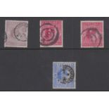 STAMPS GREAT BRITAIN : 1902 High Values 1/6 to 10/- in average to good used condition, included