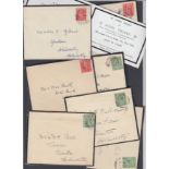 Stamps : Small batch of GV and GVI Mourning covers, many with funeral notices enclosed (7)