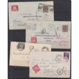 STAMPS : Great Britain Postage Dues on covers 1917-53, various markings