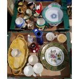 A selection of china, including 5 Royal Doulton character jugs: Royal commemoratives etc.