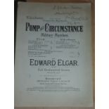 Sir Edward Elgar:  Pomp and Circumstance, full orchestral score, signed with dedication, July 1902