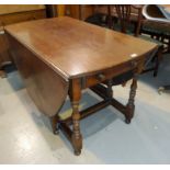 A Titchmarsh and Goodwin traditional style drop leaf oval dining table, block and balluster to