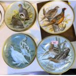 A set of 12 collectors plates by Franklin Porcelain:  Game Birds of the World by Haviland Limoges,