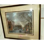PATRICK BURKE, crayon, Stockport scene, signed, 30 x 35cm