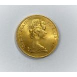 A 1973 Isle of Mann 22 carat gold sovereign with Norse Warrior to obverse, 7.96gm, Pobjoy Mint