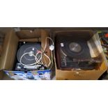 2 mid- 20th century BSR Mc Donald MP60 record players, no lids, (sold as collectors items only); a