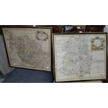 An 18th century Robert Morden map:  Shropshire, 36 x 43 cm; and another West Riding of  Yorkshire,