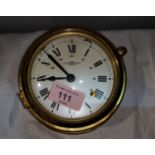 A Wempe Chronometerwerke ship's brass cased clock