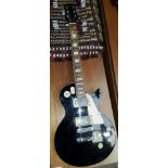 A 1980's guitar, Hondo black Les Paul model