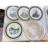 6 The Canterbury collection Decor Art Creations Limited, limited edition collector's plates and a