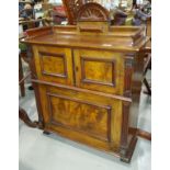 A 19th century walnut watchmaker/collector's cabinet, with fall front work surface, 15 graduating