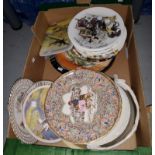 A selection of decorative and collectors plates including: Masons "Canterbury Tales" etc.