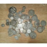 A quantity of coins with silver content, mainly GB