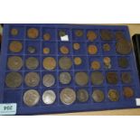 A selection of antique coins and tokens
