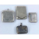 4 hallmarked silver Vesta Cases, various dates, 3.3oz