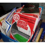 A large selection of MUFC programmes; reviews; etc. - mainly 1970's