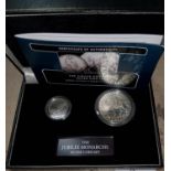 GB 1977:  The Jubilee Monarchs Silver Coin set QV 1s, QEII crown