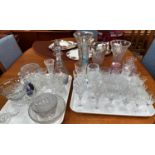 A selection of cut glassware and drinking glasses