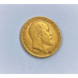 An Edward VII 1905 half sovereign