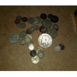 A small selection of 19th century and later British and European coinage