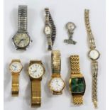 A gents vintage Corvette wristwatch in stainless steel; a Lorus wristwatch; a nurse's watch on