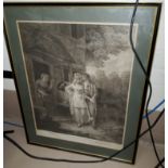18th Century:  two black & white engravings after F Weatley,  Setting Out to the Fair & The