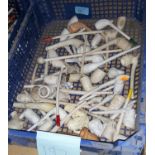 A collection of clay pipes