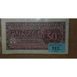 Germany 1944 5 x 50 GB:  Reichsmarks, for the Wehrmacht