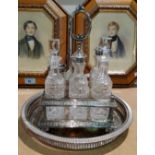 An EPNS 6 bottle cruet stand