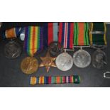 WWI/WWII:  a group of 6 medals to 42047 Pte E Gradwell Lan.Fus/3440854 Fsr (to Territorial medal)