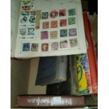 A selection of older stamp albums and contents