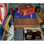 A selection of cutlery and bric-a-brac; silver plated photo frames; "Yess Millennium watch"; other